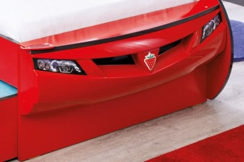 CARBED Кровать-машина Coupe с выдвижной кроватью Red 20.03.1306.00 в Заковряжино - zakovryazhino.mebel54.com | фото
