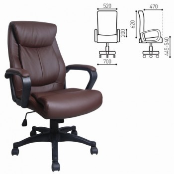 Кресло офисное BRABIX Enter EX-511 (коричневый) в Заковряжино - zakovryazhino.mebel54.com | фото