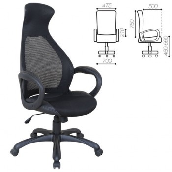 Кресло офисное BRABIX Genesis EX-517 (черное) в Заковряжино - zakovryazhino.mebel54.com | фото