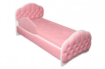 Кровать 170 Гармония 36 Светло-розовый (мягкий бортик) в Заковряжино - zakovryazhino.mebel54.com | фото