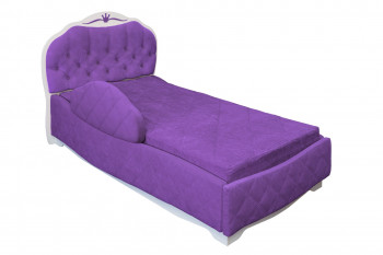 Кровать 190 Гармония Lux 32 Фиолетовый (мягкий бортик) в Заковряжино - zakovryazhino.mebel54.com | фото