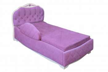 Кровать 190 Гармония Lux 67 Светло-фиолетовый (мягкий бортик) в Заковряжино - zakovryazhino.mebel54.com | фото
